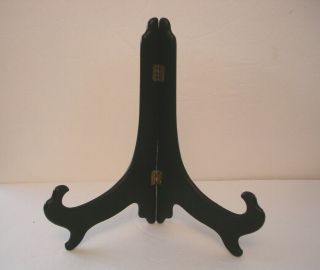 10 " Black / Vintage Chinese Hardwood Plate Stand