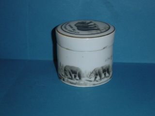 Antique Veritable Graisse D ' ours DU NORD Bear grease Jar,  pot with lid 6