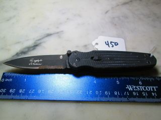 450 Black Gerber Mini - Covert Serrated Usa Liner Lock Knife Applegate - Fairbairn