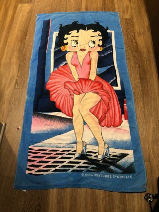 Vintage Betty Boop Beach Towel Marilyn Monroe Pose