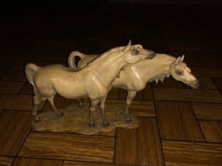 Antique Horses Guido Cacciapuoti Figurine Made In Italy