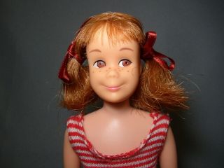 Vintage 1966 Pink - Skinned Redhead Skooter Barbie Doll In Suit