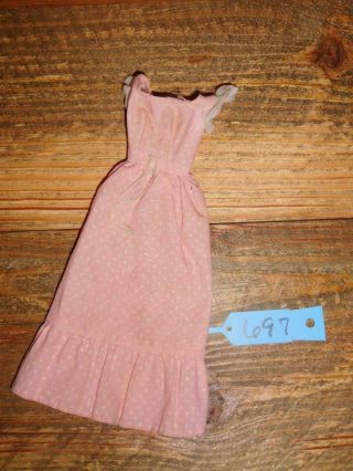 Vintage Sweet Sixteen 16 Barbie Doll Pink White Polka Dot Dress