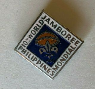 1959 10th World Jamboree Boy Scout Philippines Hat Pin Worn