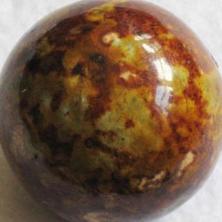 Antique Bennington Marble Glazed Crockery Brown Green 1,  3/8 " Ex - Large -