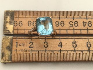 Lovely Vintage Or Antique Silver And Topaz Ring,  Well Made