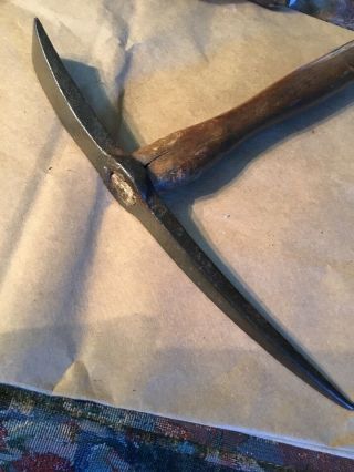 Rev War 18th Century Forged Iron Pick Spike Axe 9 Inches 1760 - 1780