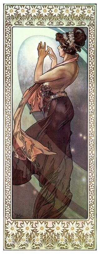 Pole Star Alphonse Alfons Mucha Art Nouveau Deco Picture Poster Print Stars