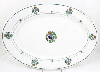 Set 6 Art Deco Antique Large 13 " Oval Dinner Plates Platters St Albans Railroad