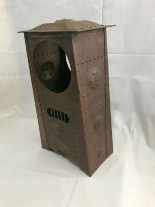 Great Orig.  Antique c1900 Arts & Crafts Copper Shelf Clock Case 12 1/2 