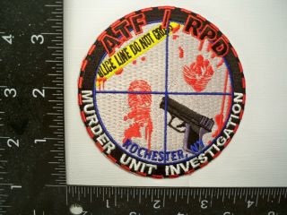 Federal Atf Rochester,  Ny Police Murder Unit Patch Nysp Mcso Gang Gun Tf Gman