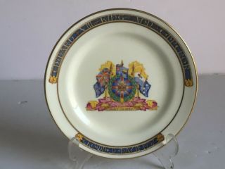Vintage 1937 Paragon China King Edward Viii Coronation Plate 6.  25 "