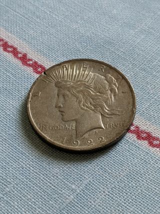 1922 Peace Dollar Philadelphia Coin Us Silver Vintage Antique United States