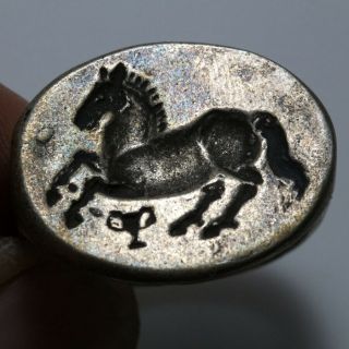 Museum Quality Roman Republic Silver Seal Ring Circa 50 Bc - 50 Ad