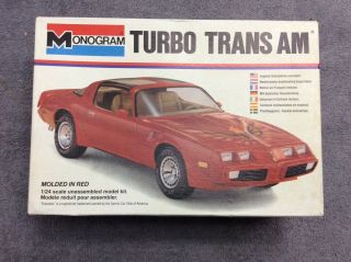 Monogram Pontiac Turbo Trans Am 1/24 Scale Complete Kit