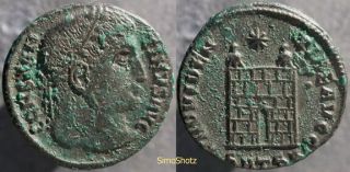 Ancient Roman Coin - Constantine The Great - Campgate - Thessalonica