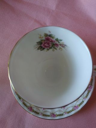 Vintage Duchess Pink Roses Bone China Tea Cup & Saucer Set England 3