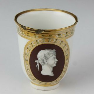 Royal Vienna Hand Painted Porcelain Portrait Bust Gold Gilt Tea Cup & Saucer OLB 2