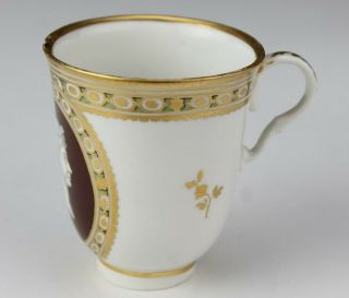 Royal Vienna Hand Painted Porcelain Portrait Bust Gold Gilt Tea Cup & Saucer OLB 5