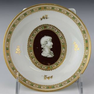 Royal Vienna Hand Painted Porcelain Portrait Bust Gold Gilt Tea Cup & Saucer OLB 7