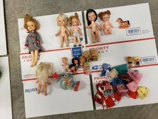 Vintage Mattel Liddle Kiddles Dolls With Case