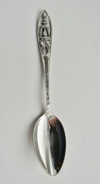 Sterling Silver Souvenir Teaspoon For Mission Inn,  Riverside California