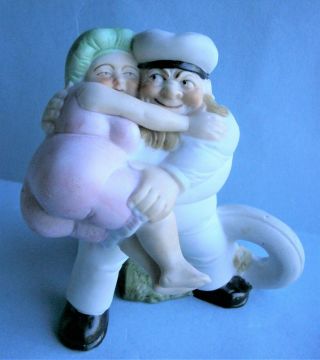Schafer Vater " Sailer And Girlfriend " Risqué Comic Figurine Made In Germany