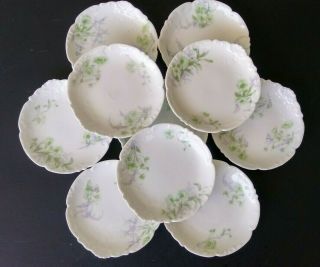 Charles Ahrenfeldt - Antique Fine French Limoges Porcelain Butter Pats (10)