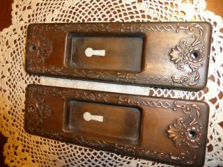 Vintage Antique Victorian Beaded Pocket Door Pulls 71119 E