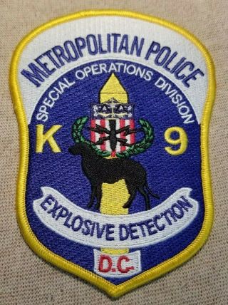 Dc Washington District Of Columbia Special Ops K9 Police Patch