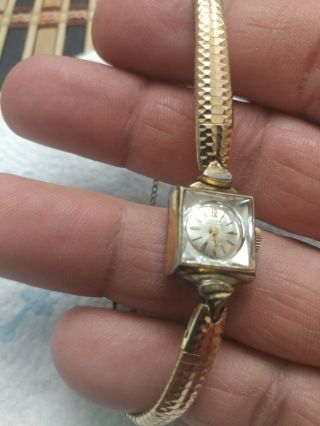 Vintage Gruen Precision Ladies Watch.  Pre - Owned.  10k Rgp Bezel