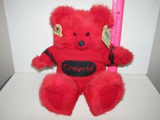 1986 Heartline Binney & Smith 14 " Red Crayola Plush Stuffed Teddy Bear W/ Tags