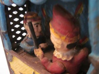 Antique punch and Judy cast iron mechanical bank 1890 ' s Shepard Hardware Co. 7