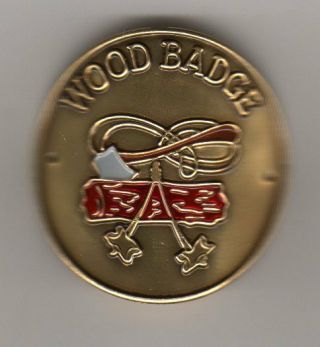 Wood Badge Training Boy Scout Emblem Hiking Stick Medallion,  In Pkg