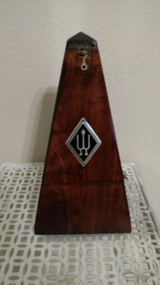 Vintage German Wittner Wood Base Metronome Pyramid " Very Good "