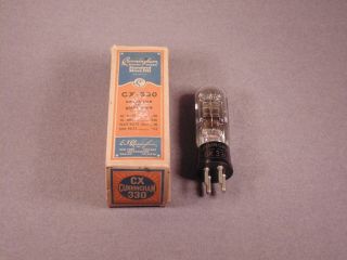 1 Cx - 330 Cunningham Engraved Base Hifi Antique Radio Amp Vacuum Tube Nos 1