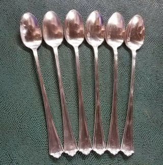 Reed And Barton Silver Plated Iced Tea Spoons Six - Antique/vintage