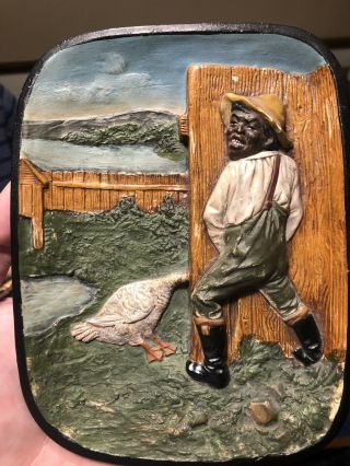Folk Art Painted Caster Tray One Of A Kind Historic Slavery Slave Art Antique