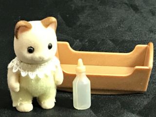 Calico Critters Sylvanian Families Cream Cat Baby Larkin Keats Boxed
