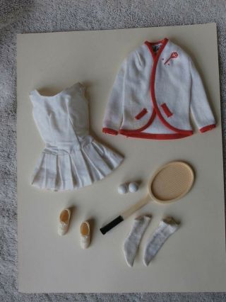 Vintage Barbie Doll 941 Tennis Anyone Outfit 9 Pc