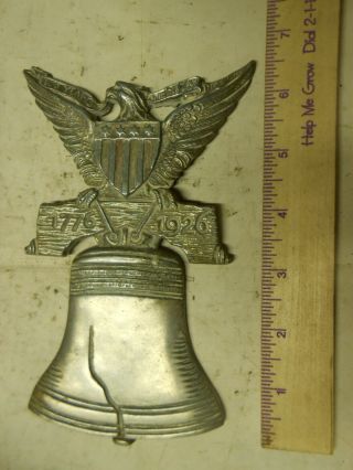 1926 Sesquicentennial Eagle Bell Plaque 1776 1926 150 Years