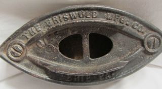 Antique Vintage Griswold Coal Pressing Iron