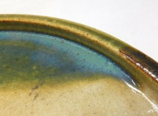 A790: Popular Japanese old ORIBE pottery ware plate called ANDON - ZARA 4