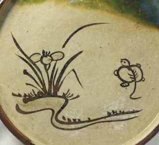 A790: Popular Japanese old ORIBE pottery ware plate called ANDON - ZARA 5