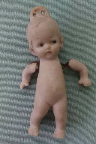 Antique Frozen Charlotte Penny Doll All Bisque Germany Charm Jointed Steampunk