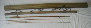 Vintage Abbey Imbrie Bamboo 3 - Pc,  Xtra Tip Fly Fishing Rod,  Form Case,  Plastic Tube