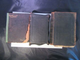 (3) Antique Bibles: S.  S.  Teacher 