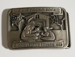 Boy Scout Camp Falling Rock Simon Kenton Council Belt Buckle