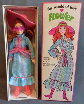 Vintage 1970s 1971 Hasbro World Of Love Fashion Doll Flower Nrfb
