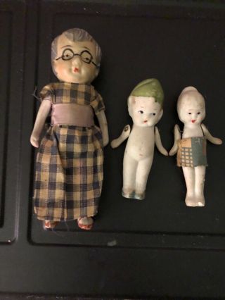 3 Vintage Bisque Dolls 2 Are Made In Japan All Have Jointed Arms